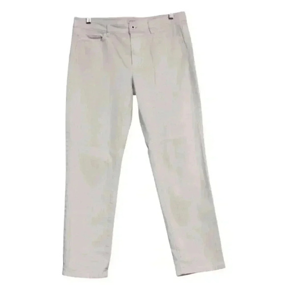 J. Jill Denim - J Jill Jeans Size 10 Authentic Fit Slim Ankle White Denim Preppy Stretch